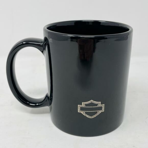 Harley Davidson Black Coffee Mug TRADITION Silver Red 2000 - Picture 4 of 7